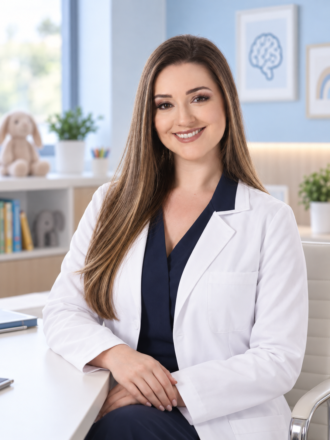 Dra. Isabelle Castelano em seu consultório